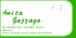 anita gajzago business card